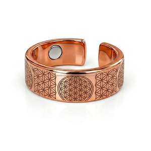 Joyería Devocional Bio Magnética al por Mayor • Anillo Unisex Ajustable con Mandala Esotérico - Product Image 4