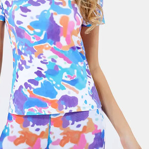 Camiseta Sublimada al por Mayor, Tejida, Casual, de Manga Corta, Estampada, Transpirable, Ecológica, de Poliéster, para Mujer - Product Image 6