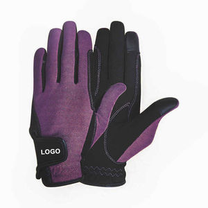 Gants d'équitation bleus ajustables pour hommes, qualité supérieure, service OEM, avec fermeture auto-agrippante, couleur unie - Product Image 6