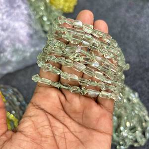 Faceted Green Quartz <b>Stone</b> <b>Beads</b> For Jewelry Making 8 Inches Natural Color Heishi Shape Loose <b>Beads</b> - Product Image 2