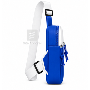 Sac banane personnalisé Zeta Phi Beta Sorority avec logo brodé sur le devant, fermeture éclair bleue et blanche, usage quotidien décontracté pour femme - Product Image 3