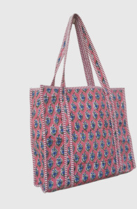 Bolsa de Mano de Algodón con Estampado Floral Rosa, Estilo Bohemio, Abierta, para Mujer, para Todas las Temporadas - Product Image 2