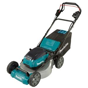 Tondeuse à gazon autotractée sans fil 36V, bleue, alimentée par batterie, pour jardin - Product Image 1