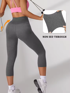 Pantalons de yoga taille haute pour femmes, pantalons capri, super doux, non transparents, pour l'entraînement, la course à pied, la maison, les leggings de détente - Product Image 3