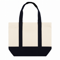 Grand sac fourre-tout en toile avec poignées orange et corps blanc, bandoulière longue, sac de courses pour les courses