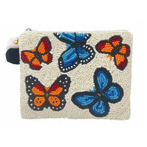 Porte-monnaie mini zippé pour femme, motif papillon coloré, en tissu de coton écologique et durable, cadeau multifonctionnel pour femme - Product Image 5