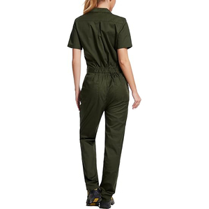 Conjunto de Ropa de Trabajo Unisex, Camisa de Manga Corta y Pantalones de Color Sólido, Viscosa/Poliéster, Transpirable, Talla Grande, Estilo Casual de Primavera, Ecológico - Product Image 3