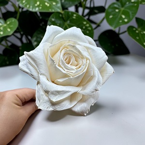 Flores de Madera Sola VADEE, Hechas a Mano, Sostenibles, de Madera de Rosa Sola, Tamaño 8.5 CM, Varilla de Fibra Vegetal de Sesbania VDXXX-078 TH - Product Image 2