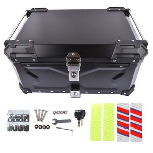 Universal 65L <b>Black</b> Top <b>Box</b> Luggage Storage for BMW for Honda Yamaha Motorbike Accessory - Product Image 1