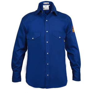 100% léger C résistant aux flammes FR chemise bleu royal vêtements de sécurité en taille 3XLarge - Product Image 1