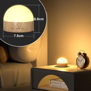 Lampe de nuit LED portable à 8 couleurs réglables, rechargeable 1800 mAh, pour chambre d'enfant, lumière douce et protectrice pour les yeux, blanc chaud - Product Image 2