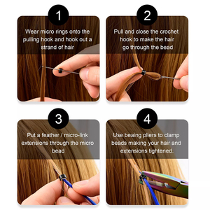 Juego de Pinzas para Extensiones de Cabello con Micro Anillos de Alta Calidad, Función de Sujeción, Empaque Personalizado con Logotipo, Kit de Extensiones de Cabello al Mejor Precio - Product Image 6