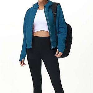 Sweats à capuche zippés tendance pour femmes, vestes polaires amples anti-boulochage respirantes, imprimé personnalisé sur le devant, 100 % coton, décontractés pour l'hiver - Product Image 1