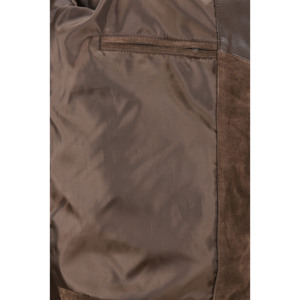 Custom 100% Genuine Brown <b>Suede</b> Leather <b>Men</b>’s Brad Pitt <b>Jacket</b> Classic Cut Private Label OEM/ODM Wholesale Classic Style Collar - Product Image 5