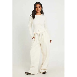 Conjunto de 2 Piezas de Alta Calidad para Mujer, con Logotipo Personalizado Impreso, Colores Contrastantes, Forro Polar de Poliéster, Tela Suave, Sudadera con Capucha y Pantalones Largos - Product Image 6