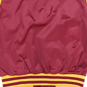 Blouson Bomber Unisexe Shaw University Bears Coupe Slim Col en V Marron & Or Satiné Imperméable Réversible Essentiel Streetwear - Product Image 5