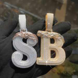 Hip Hop Custom Number Moissanite Charm Pendant 925 Silver Unisex Trendy Arabic Numerals <b>Rope</b> <b>Chain</b> Pass Diamond Tester - Product Image 1