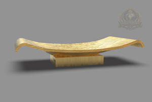 Bandeja de Centro Rectangular Escultural Abstracta Moderna de Lujo, de Acero Inoxidable Ecológico, Dorada, Accesorio Decorativo de Alta Gama - Product Image 5