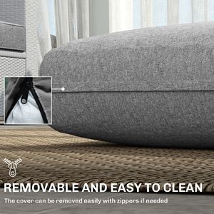 Cojines para Muebles de Patio de 2 Plazas con Funda Extraíble Resistente a la Decoloración - Cojines de Calidad para Exteriores - Product Image 6