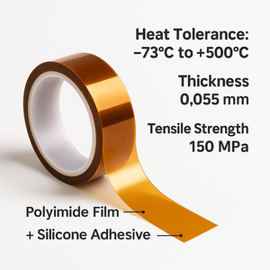 Nastro di sublimazione stampa di calore pellicola di poliimmide nastro adesivo PI resistente ad alta temperatura isolamento mascheratura per l'elettronica - Product Image 2