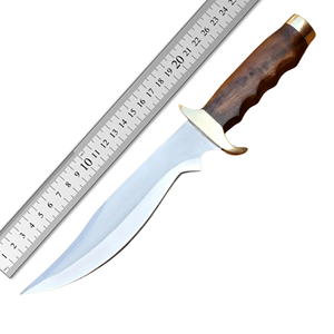 มีด LEGACY BLADES สำหรับมืออาชีพ ทำจากเหล็กดามัสกัส สำหรับล่าสัตว์ ตั้งแคมป์ กิจกรรมกลางแจ้ง มีดเอาตัวรอด ด้ามไม้ ปลายมีดแบบ Drop Point รับประกัน 3 ปี - Product Image 1