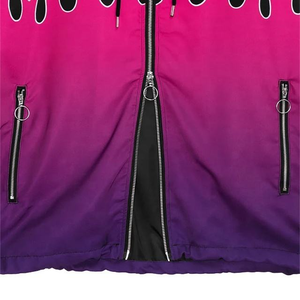 Chaqueta Cortavientos con Capucha y Diseño de Llamas, Chaqueta Impermeable de Poliéster y Algodón para Hombre, Venta al Por Mayor - Product Image 6