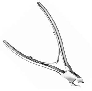 Cuticle Nipper 10mm Straight Bevel Jaw Stainless Steel Professional <b>Nail</b> <b>Tool</b> Finger Use Sharp Curved Blade Adult Style Simple - Product Image 5