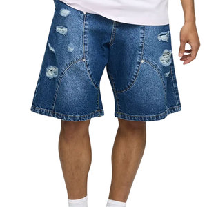 Custom Summer Streetwear Vintage Distressed Short Half Pants Loose <b>Work</b> Shorts Fashion Men's shorts Baggy Denim <b>Jean</b> Shorts - Product Image 6
