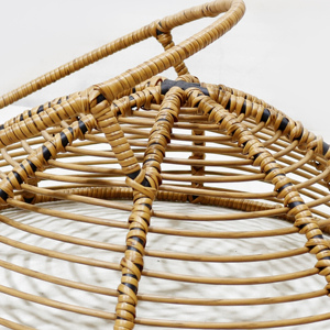 Cama Redonda de Mimbre Natural Artex Dong Thap para Mascotas, Nido para Perros y Gatos con Cojín de Algodón Suave y Extraíble - Product Image 6