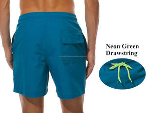 กางเกงชายหาดขาสั้นผ้าโพลีเอสเตอร์/ผ้าฝ้ายแห้งเร็วสำหรับผู้ชายกางเกงขาสั้นสำหรับฝึกซ้อม - Product Image 2