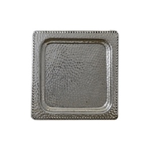 Plato de exhibición plateado de lujo, plato decorativo plateado, plato plateado para bodas, decoración de mesa para banquetes, elegante. - Product Image 4