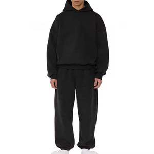 Custom High Quality Acid Washed Jogging Suit Vintage Streetwear <b>Hoodie</b> Sweatpants Set for Unisex - Product Image 3