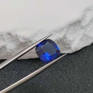 Intense <b>Blue</b> Spinel Square Faceted Gemstone Cushion Cut Loose Spinel Multiple Sizes Ideal For Jewelry Casting Wholesale - Product Image 5
