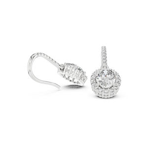 Pendientes de Diamantes Cultivados en Laboratorio, Redondos y Ovalados, en Oro Rosa de 14K para Mujer |   Diamante Cultivado Nuevo - Product Image 4