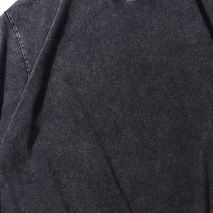 Camisetas de Hombre, Lavadas, Oversize, Cuello Redondo, Color Sólido, 320g, Algodón Grueso, Unisex, Lisas, con Logotipo Personalizado, Estilo Urbano, Corte Holgado, Alta Calidad - Product Image 5