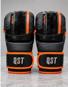 Guantes Profesionales de MMA, Guantes de Entrenamiento Acolchados de Cuero PU, Soporte de Muñeca Ajustable con Velcro, Guantes Transpirables de Protección para las Manos - Product Image 2