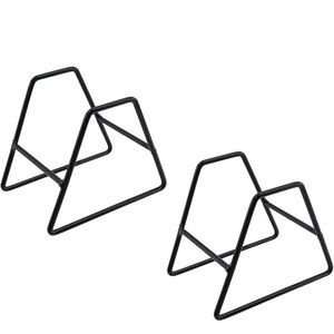 Support de sous-verres moderne en métal noir personnalisé, design géométrique triangulaire, organisateur de table pour la maison et la cuisine, vente chaude - Product Image 1