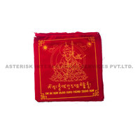 Drapeaux de prière tibétains en coton imprimé 5 couleurs, fabriqués au Népal, avec Vajra doré et motif bouddhiste, style suspendu, pour usage intérieur/extérieur