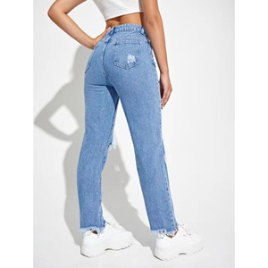 Everyday Comfort Soft Stretch Cotton Blend Stylish Women Denim Pants <b>Trousers</b> Perfect for Travel Streetwear <b>Work</b> - Product Image 6