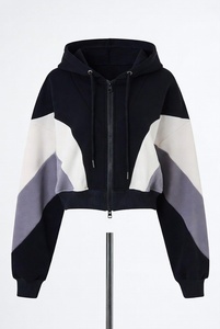 Custom Manufacturer 400gsm Heavyweight Sun Fade Crop Boxy <b>Zipper</b> Vintage Distressed Embroidery Patch Men Acid Wash Zip up Hoodie - Product Image 2