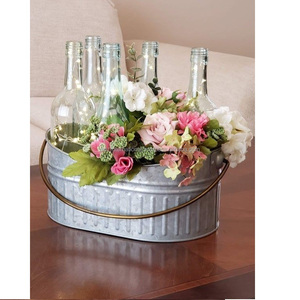 Cubertería ovalada de acero galvanizado Caddy Utensilio Caddy Holder Party Metal Outdoor Cubiertos Caddy - Product Image 1