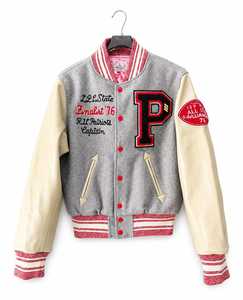 <b>Men's</b> Beige Varsity <b>Jacket</b> Regular Fit Stand Collar Button Closure Striped Cuffs Polyester/Cotton Material Casual Winter Wear - Product Image 1