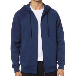 Sweat à capuche zippé décontracté pour homme, confortable pour le quotidien, avec finition côtelée et poches avant, pour les acheteurs de vêtements de détail 2026 - Product Image 3