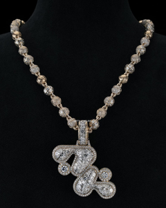 Collar con colgante de letra de moissanita de lujo para hombre, diseño 3D personalizado, plata 925 chapada en oro, engaste de garra, dijes para fiesta - Product Image 1