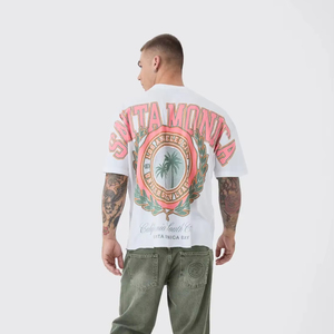 mens oversized boxy fit t shirt drop shoulder loose fit heavy cotton streetwear blank tshirt custom <b>logo</b> - Product Image 1