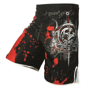 Pantalones cortos MMA para hombre, con estampado, cintura elástica, para entrenamiento en gimnasio, kickboxing, ligeros, de secado rápido, coloridos, para artes marciales mixtas. - Product Image 1