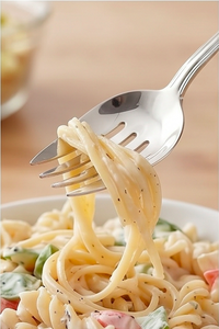 Elegante Juego de Cuchara y Tenedor de Metal con Diseño Ornamentado, Acabado de Alto Brillo, Apto para Lavavajillas, Ideal para Bodas - Product Image 5
