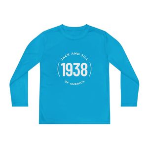 เสื้อยืดคอกลมแขนสั้นสีฟ้าสำหรับวัยรุ่นพร้อมโลโก้ปักแจ็คแอนด์จิล 1938 เสื้อยืดผ้าฝ้ายลำลองสตรีทแวร์สำหรับทุกวัน - Product Image 1