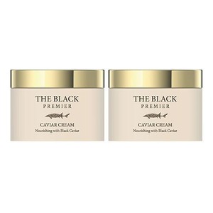 Crème coréenne à l'extrait de caviar Double Black Elasticity Firming Face Lotion 100ml X 2p, un produit K-Beauty haut de gamme - Product Image 1