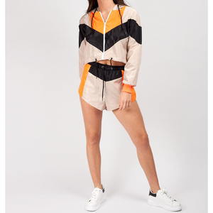 Breathable Windproof <b>Windbreaker</b> Sets Customized High Quality Custom <b>Womens</b> <b>Windbreaker</b> 2 Piece Set Polyester - Product Image 2